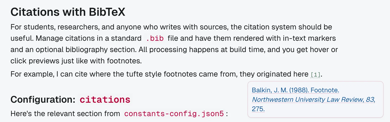 Showing URL in popover and bibliography section if exists in bibtex