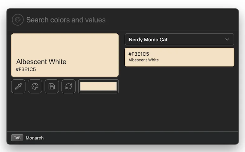 Color added to a palette in color picker