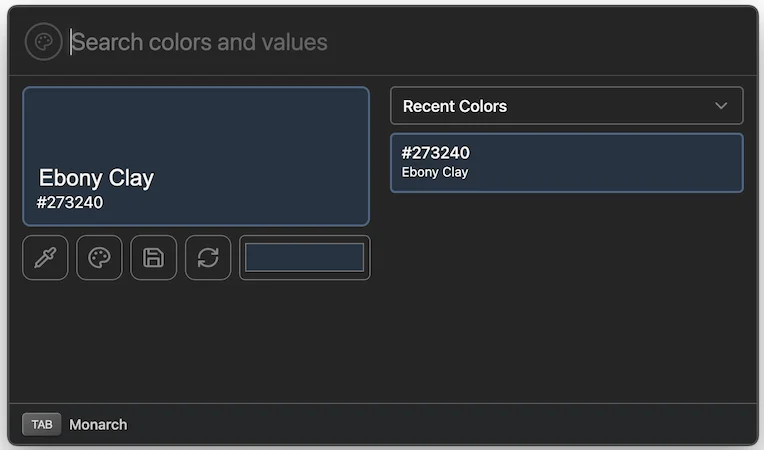 Color picker adds all colors to recent colors